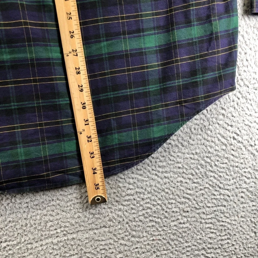 Vtg Polo Ralph Lauren Shirt Mens XL Green Big Oxford Blackwatch OCDB Tartan
